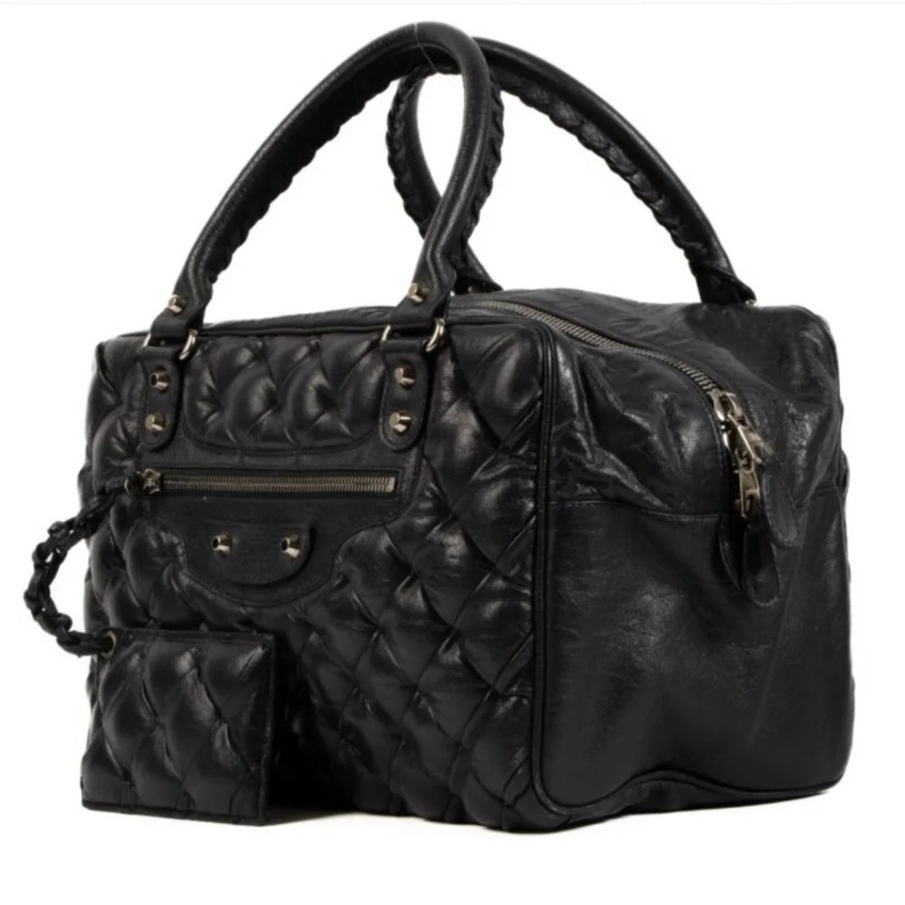 Balenciaga Black Quilted Satchel - Picture 7 of 11